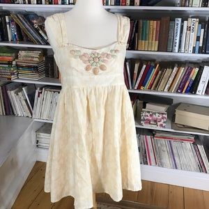 Nanette Lepore Beige Cream Babydoll Sundress
